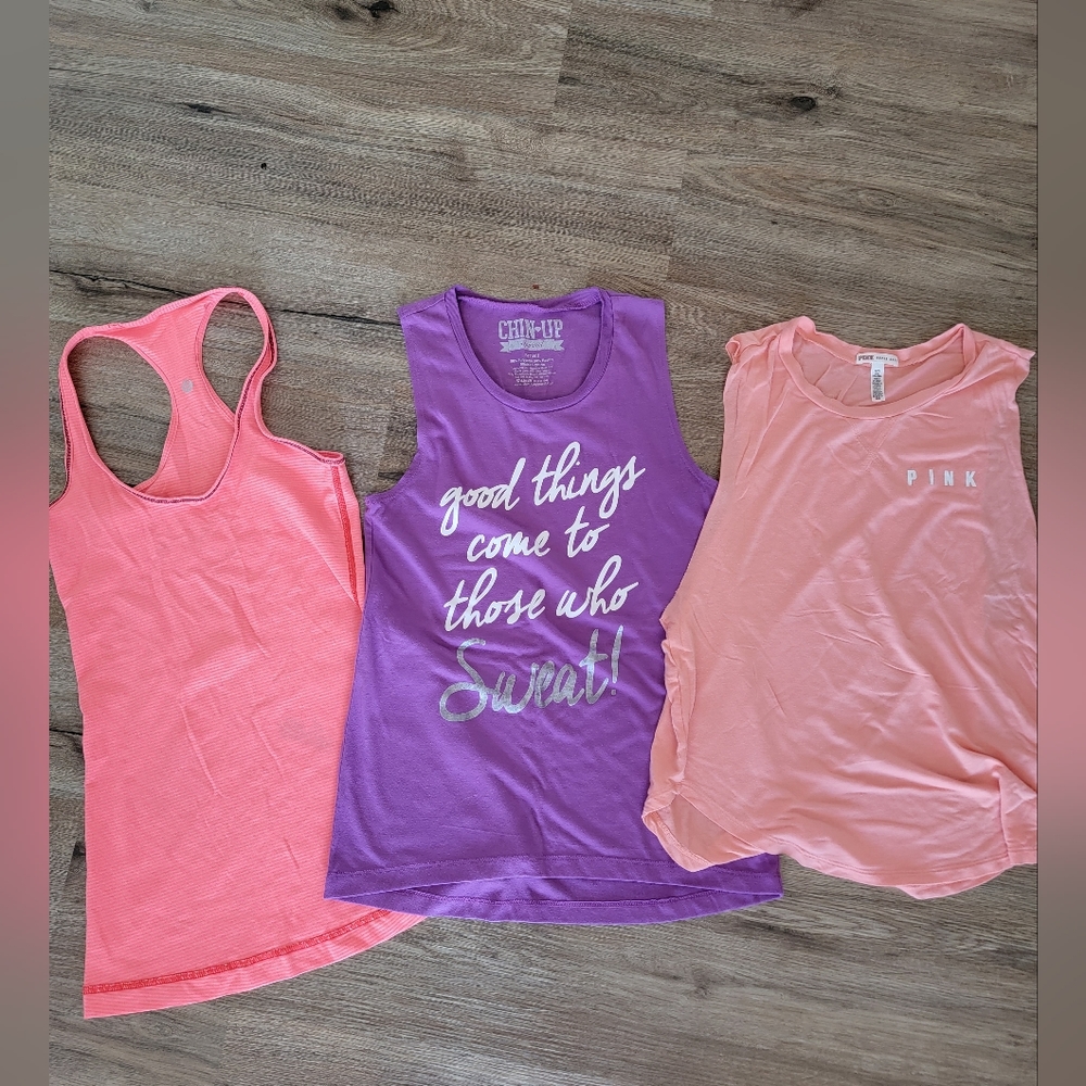 Lot of 3 size small work out tops